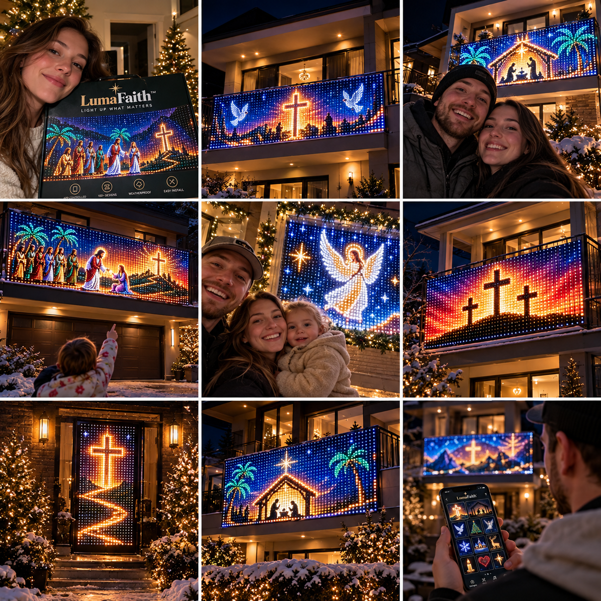 LumaFaith™ Christian Pixel Curtain Lights