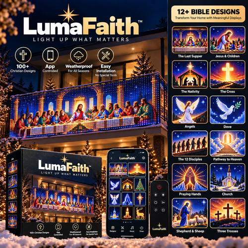 LumaFaith™ Christian Pixel Curtain Lights